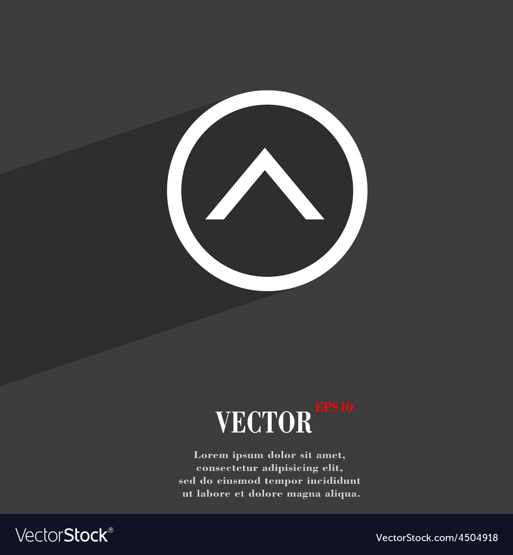 Direction arrow up icon symbol flat modern web