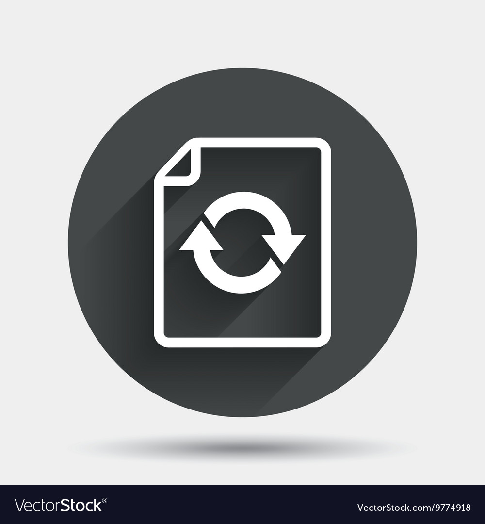 File document refresh icon reload doc symbol