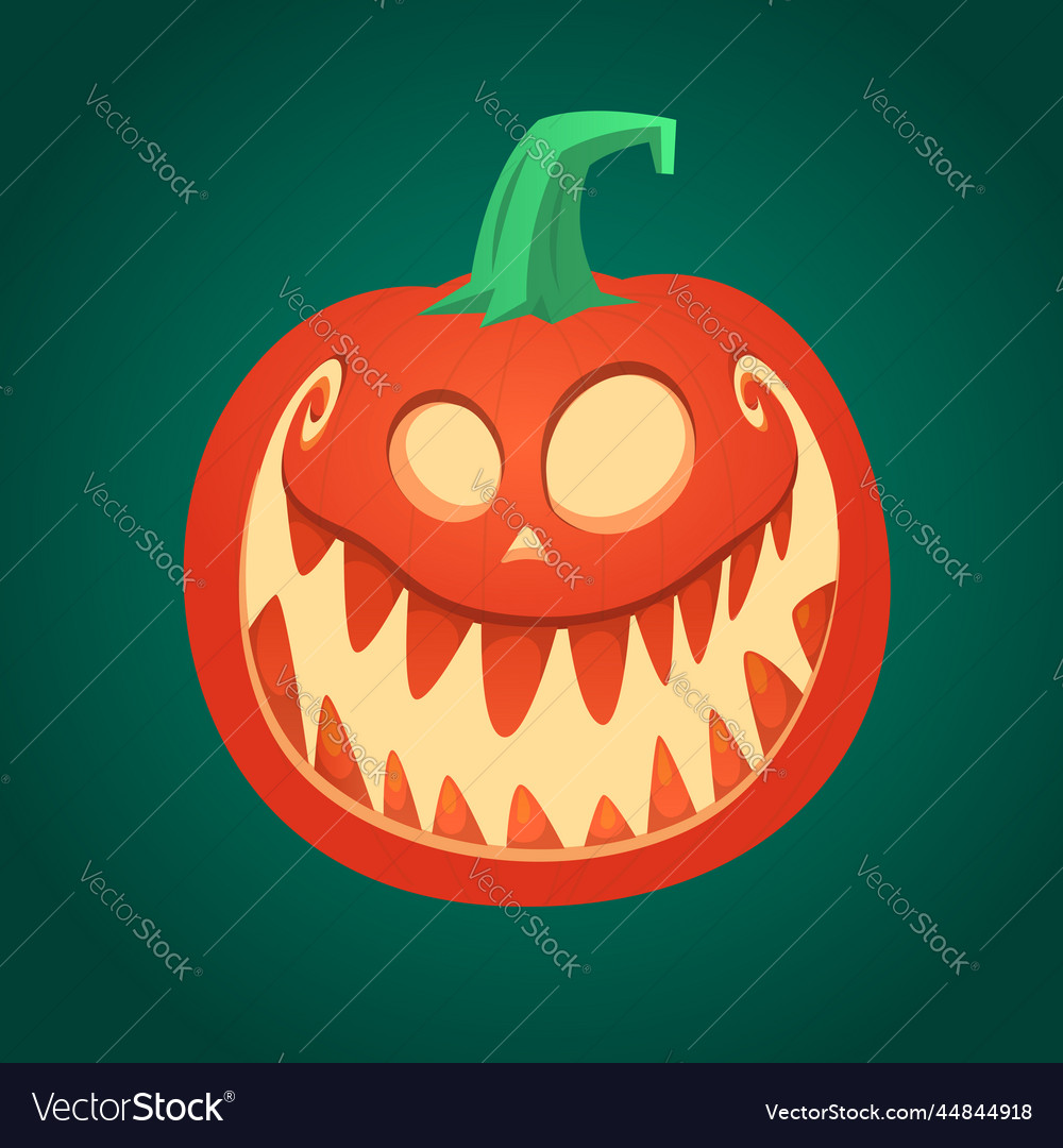 Grim reaper pumpkin head cartoon character vector image Grim reaper pumpkin head cartoon character
