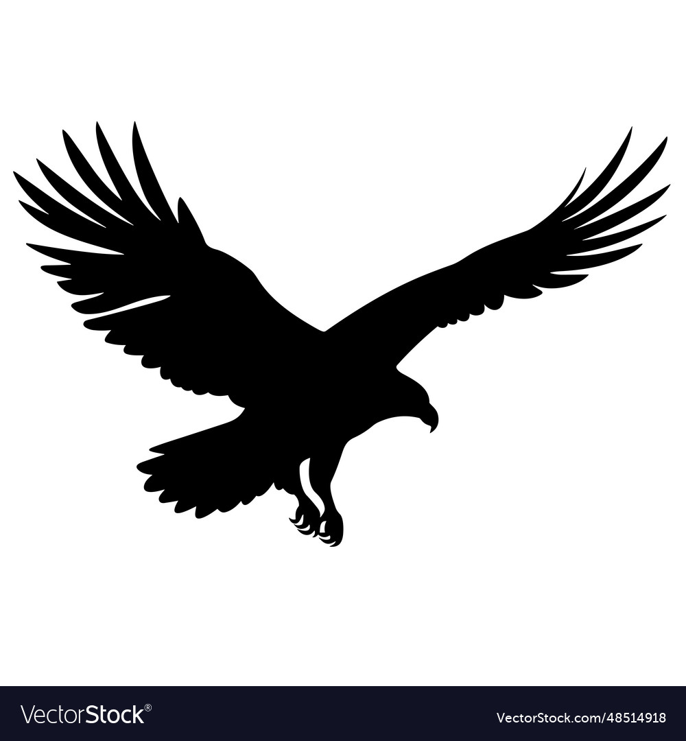 Hawk black icon on white background Royalty Free Vector