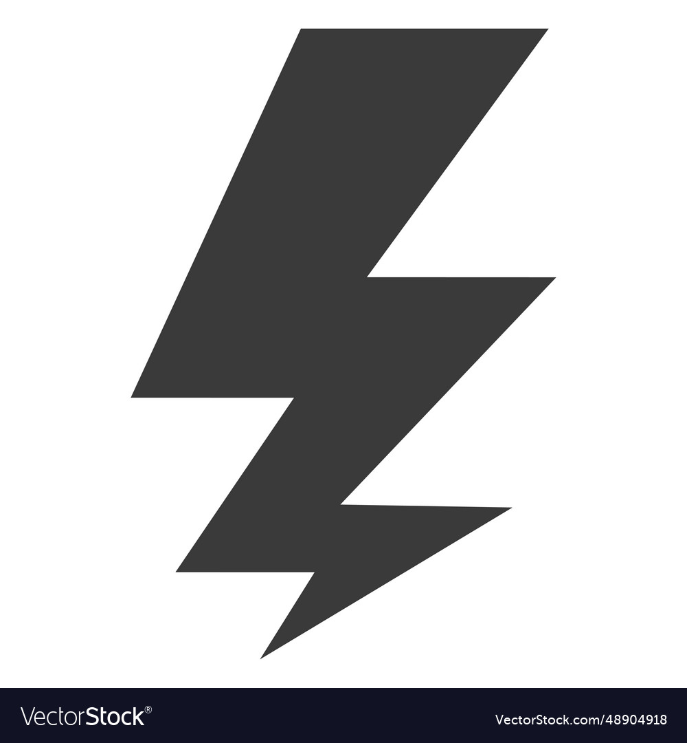 Lightning bolt silhouette icon Royalty Free Vector Image