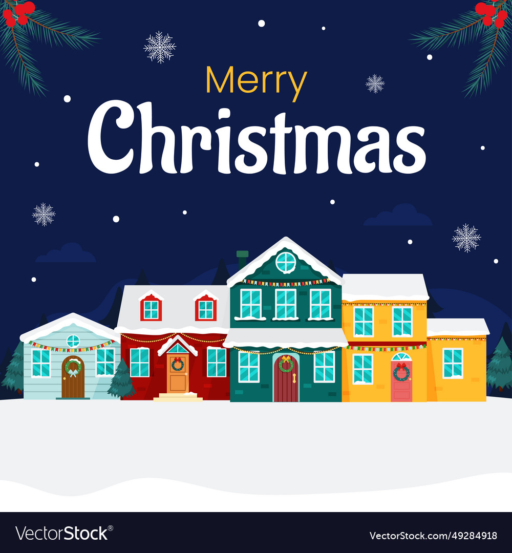 Merry christmas and new year poster