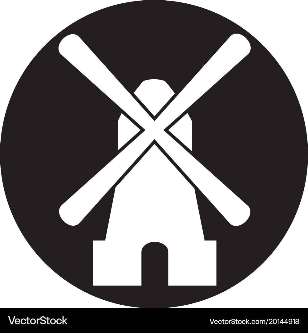 Mill icon Royalty Free Vector Image - VectorStock