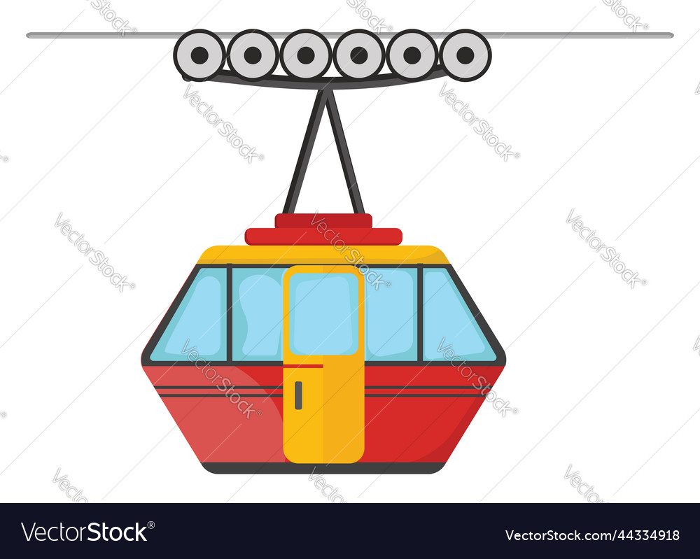 Rope wagon on a white background