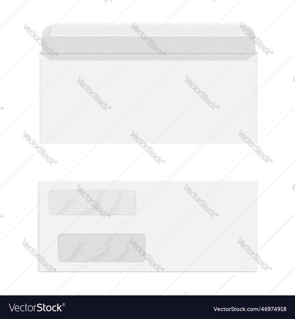 Two window envelope with security pattern mock-up