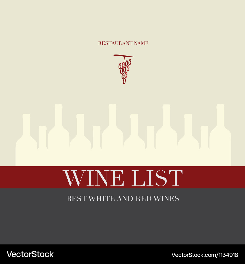 Wine List Royalty Free Vector Image - VectorStock