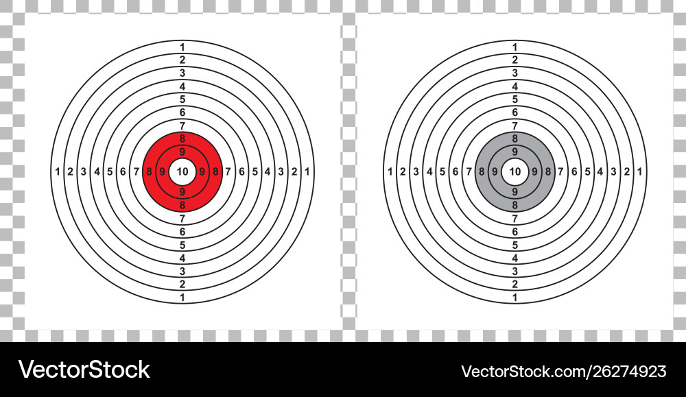 Blank arrow target gun target paper shootin Vector Image