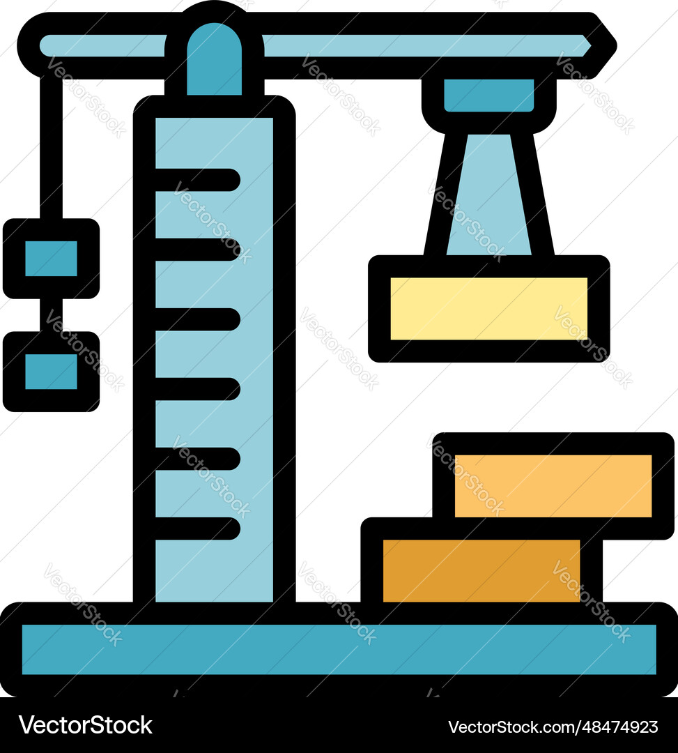 Construction crane icon flat Royalty Free Vector Image