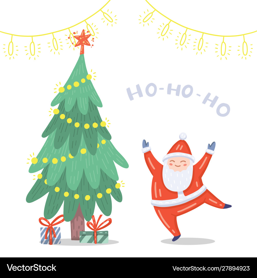 Dancing santa Royalty Free Vector Image - VectorStock