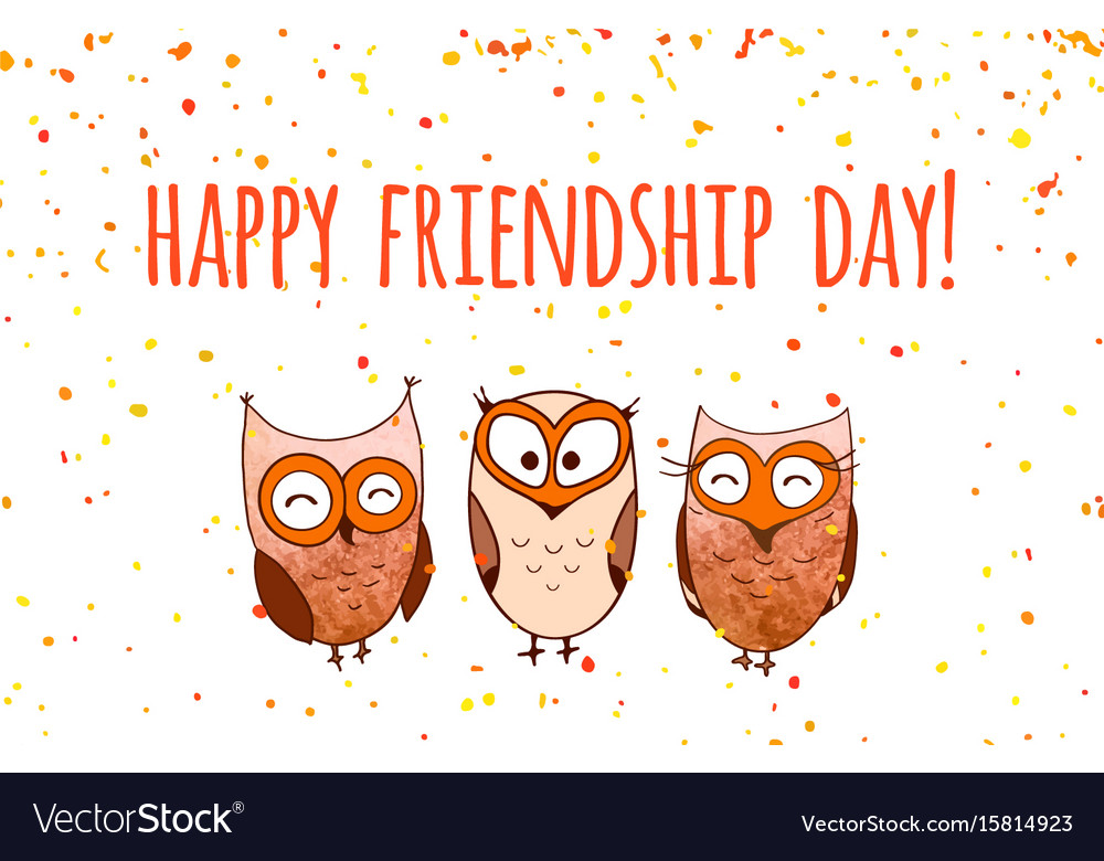 Happy friends enjoying friendship day Royalty Free Vector