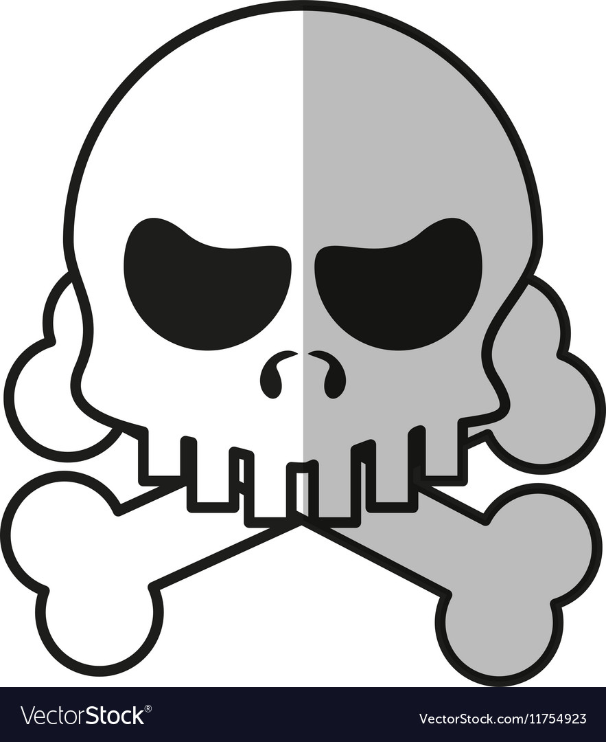 Isoliertes Totenkopf Cartoon Design