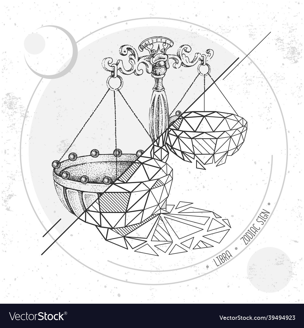 Magic card with astrology libra zodiac sign vector image Magic card with astrology libra zodiac sign
