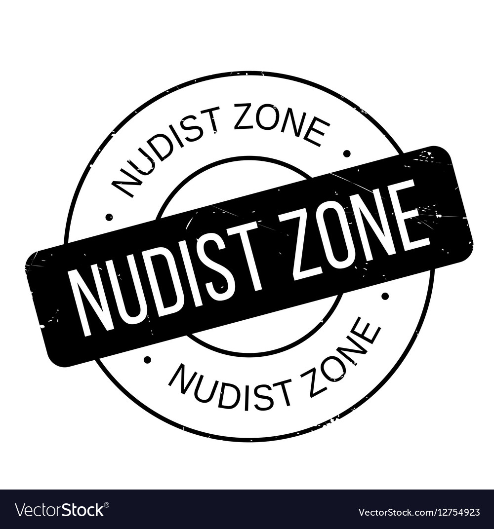 Nudist zone rubber stamp Royalty Free Vector Image