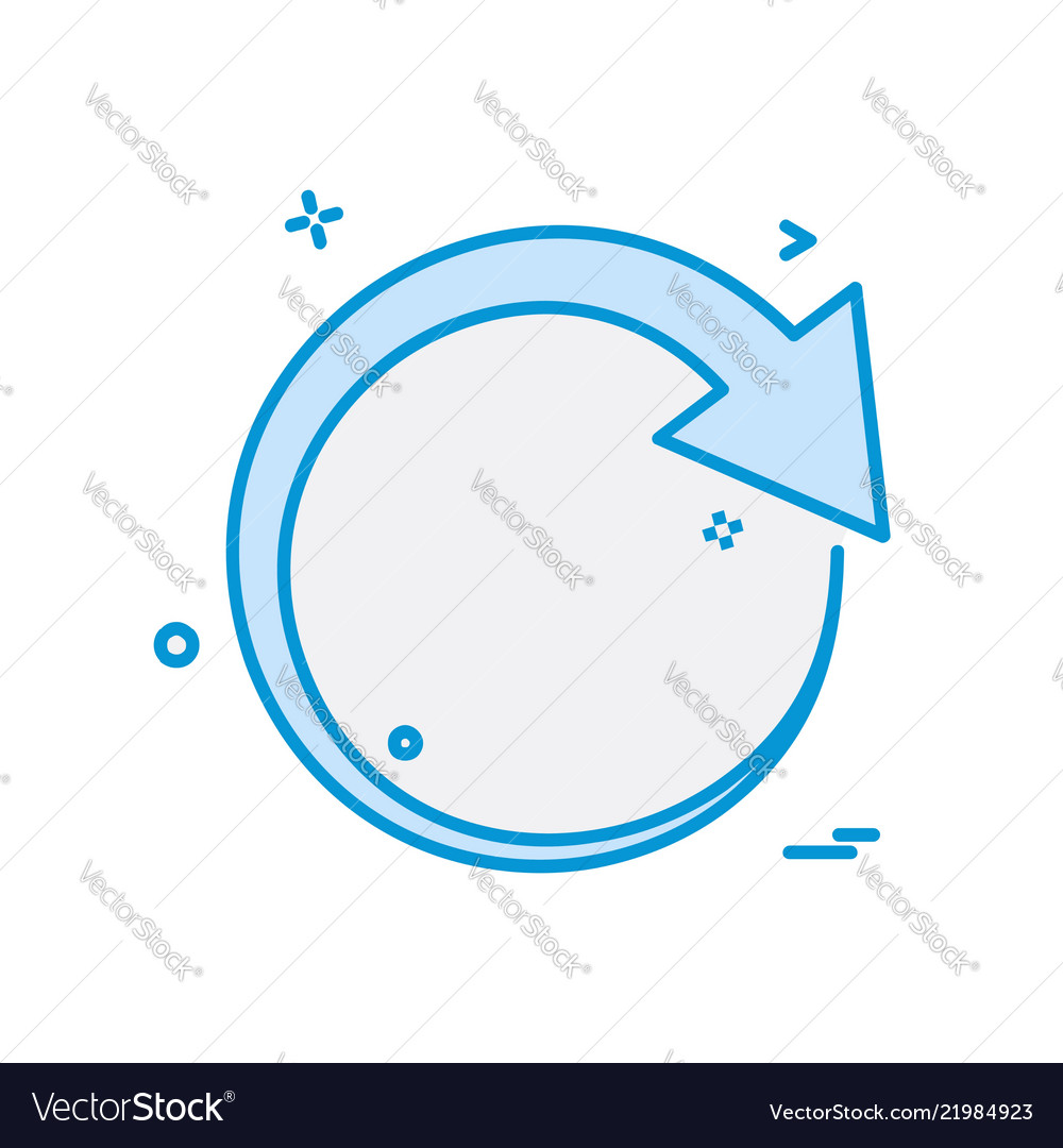 Refresh icon design vector image Refresh icon design