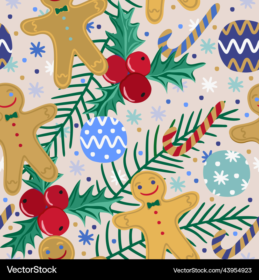 Seamless christmas pattern Royalty Free Vector Image
