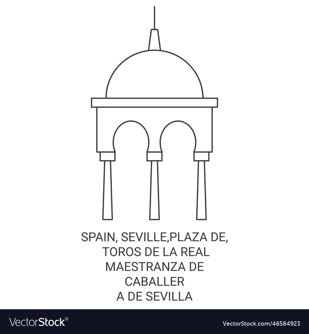 Spain Sevilleplaza De Toros De La Real Royalty Free Vector