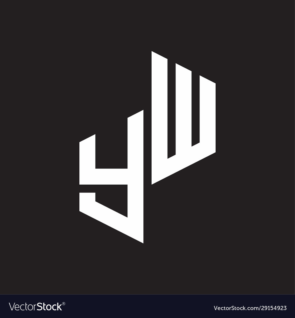 Yw initial letters logo monogram with up to down