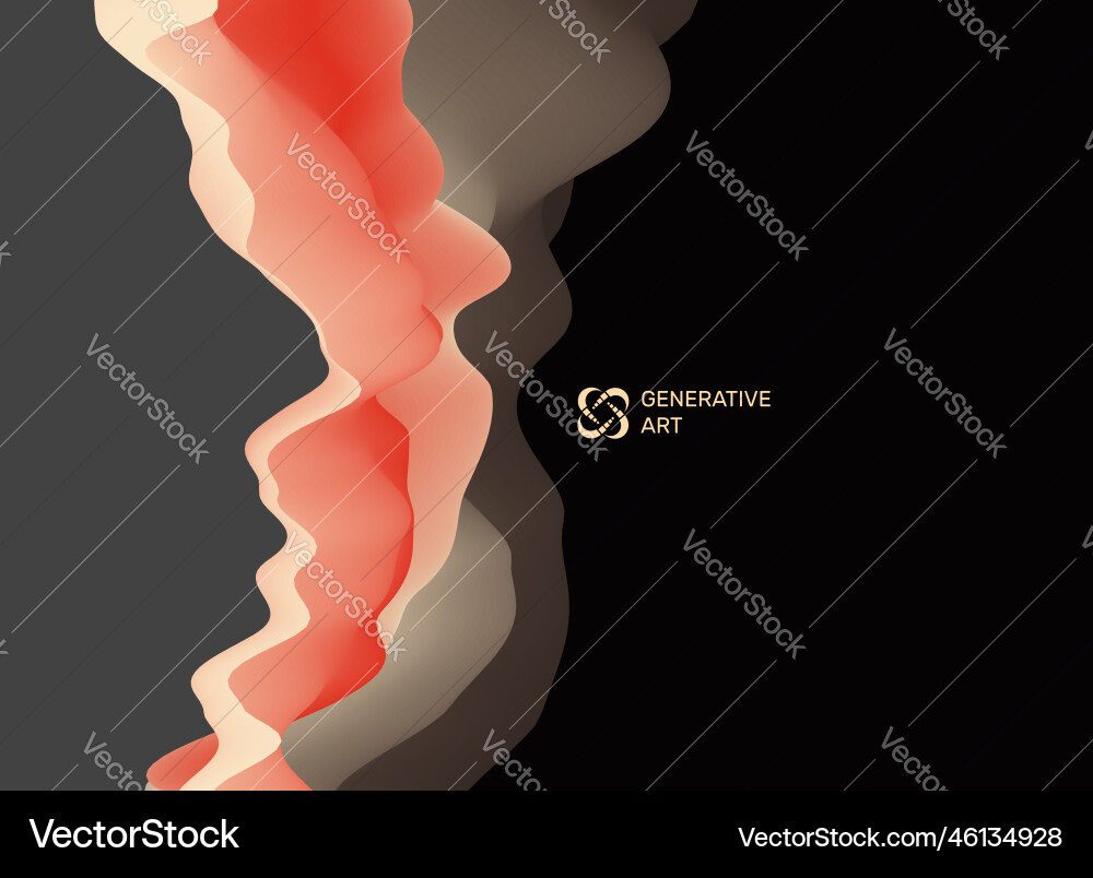 Abstract background with waves dynamic effect Vector Image