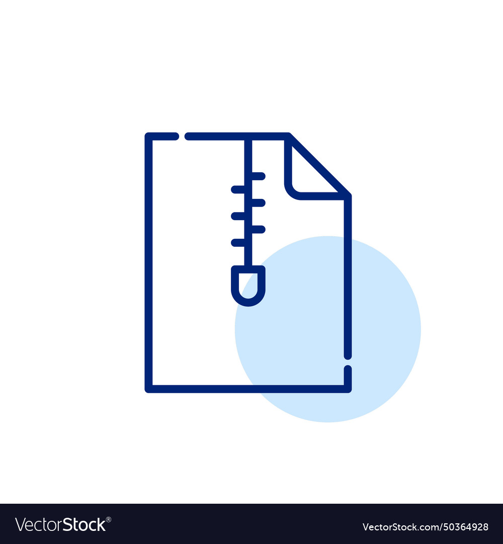 Archive file with zip fly pixel perfect editable vector image Archive file with zip fly pixel perfect editable