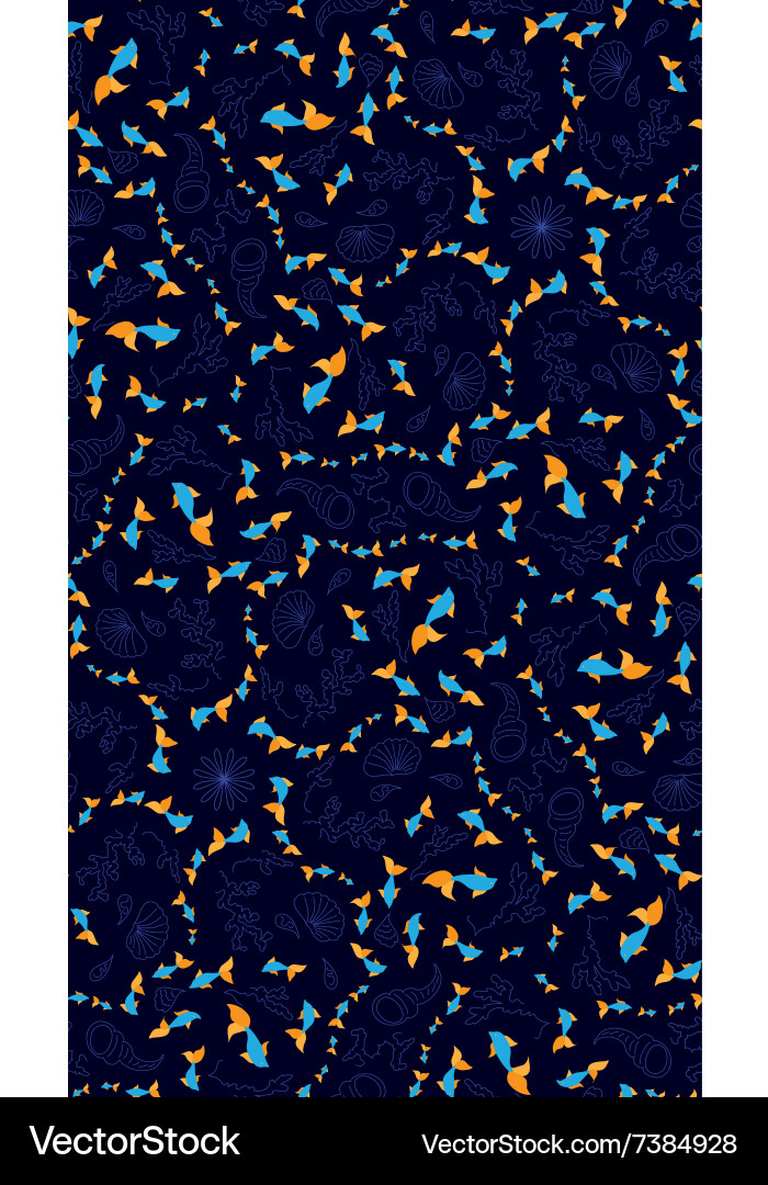 Bright fish seamless pattern Royalty Free Vector Image