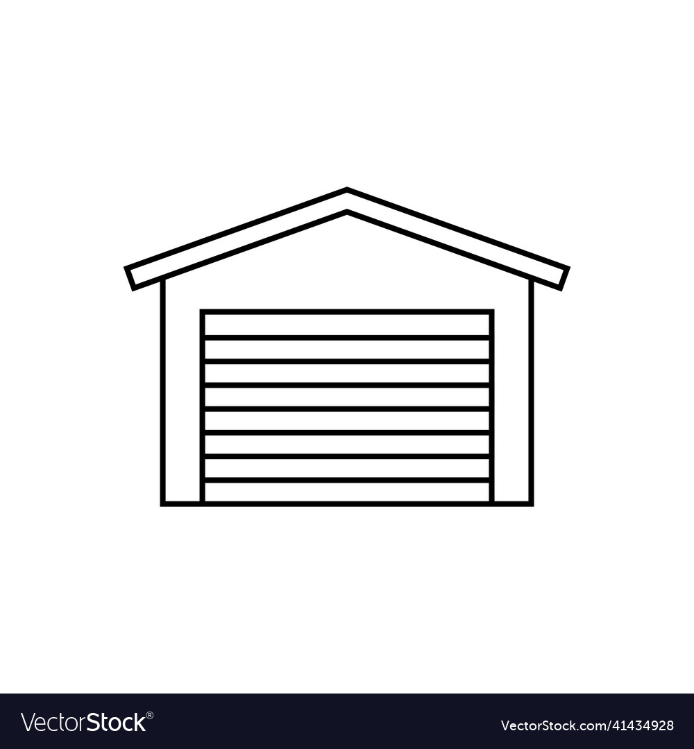 Car garage icon on white background black icon Vector Image