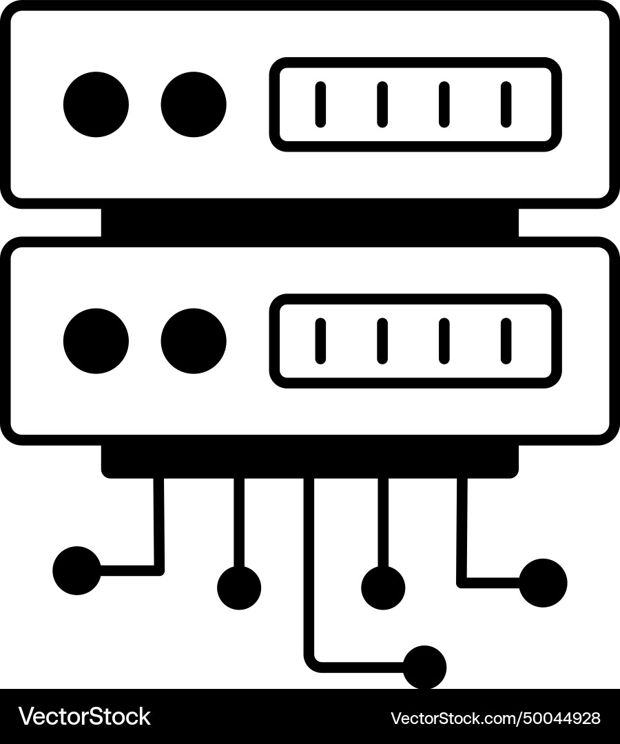Data management line icon Royalty Free Vector Image