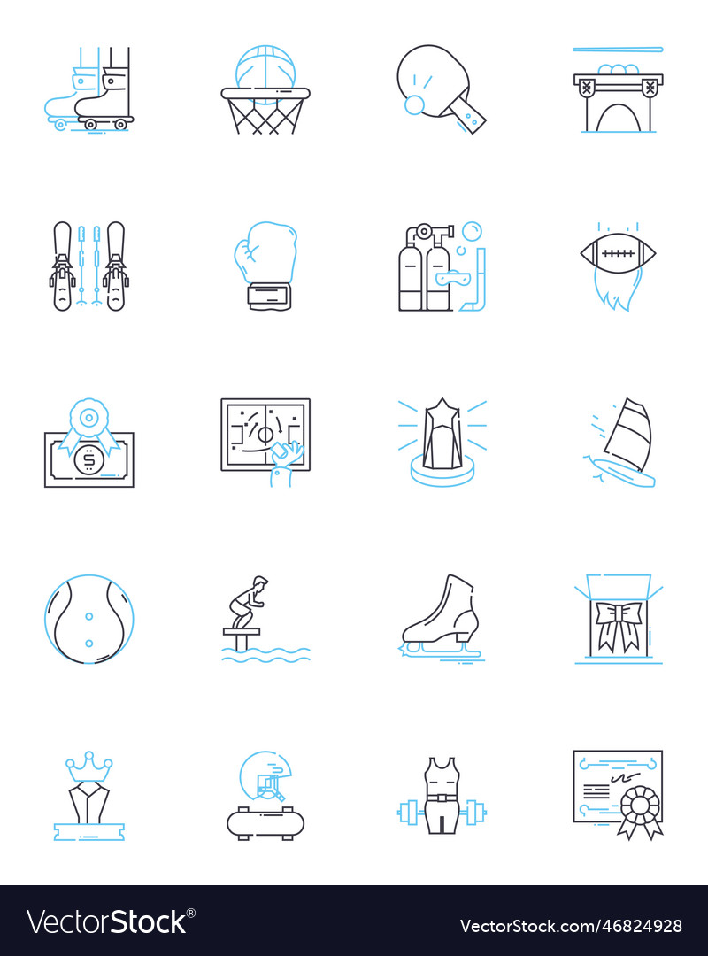 Direction linear icons set navigation vector image Direction linear icons set navigation