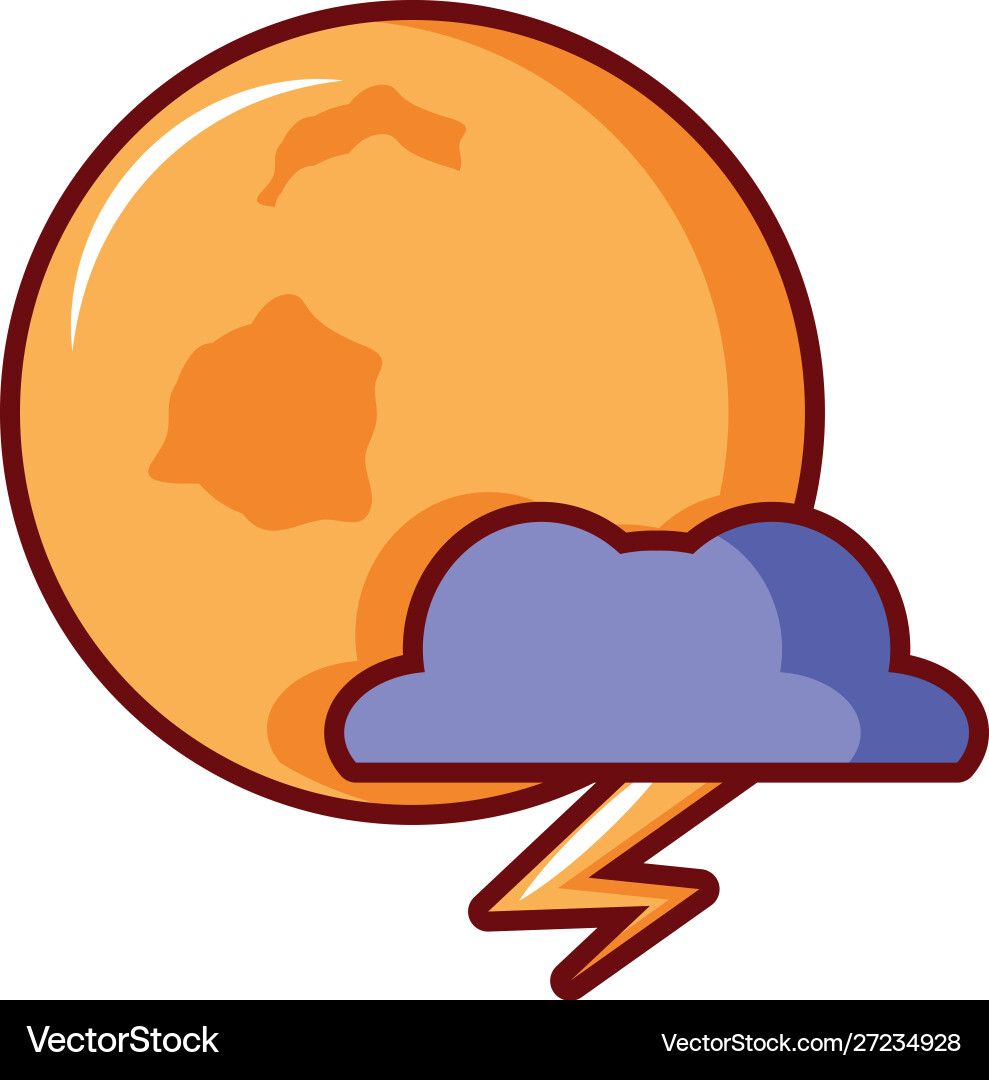Full moon with cloud on white background Vector Image