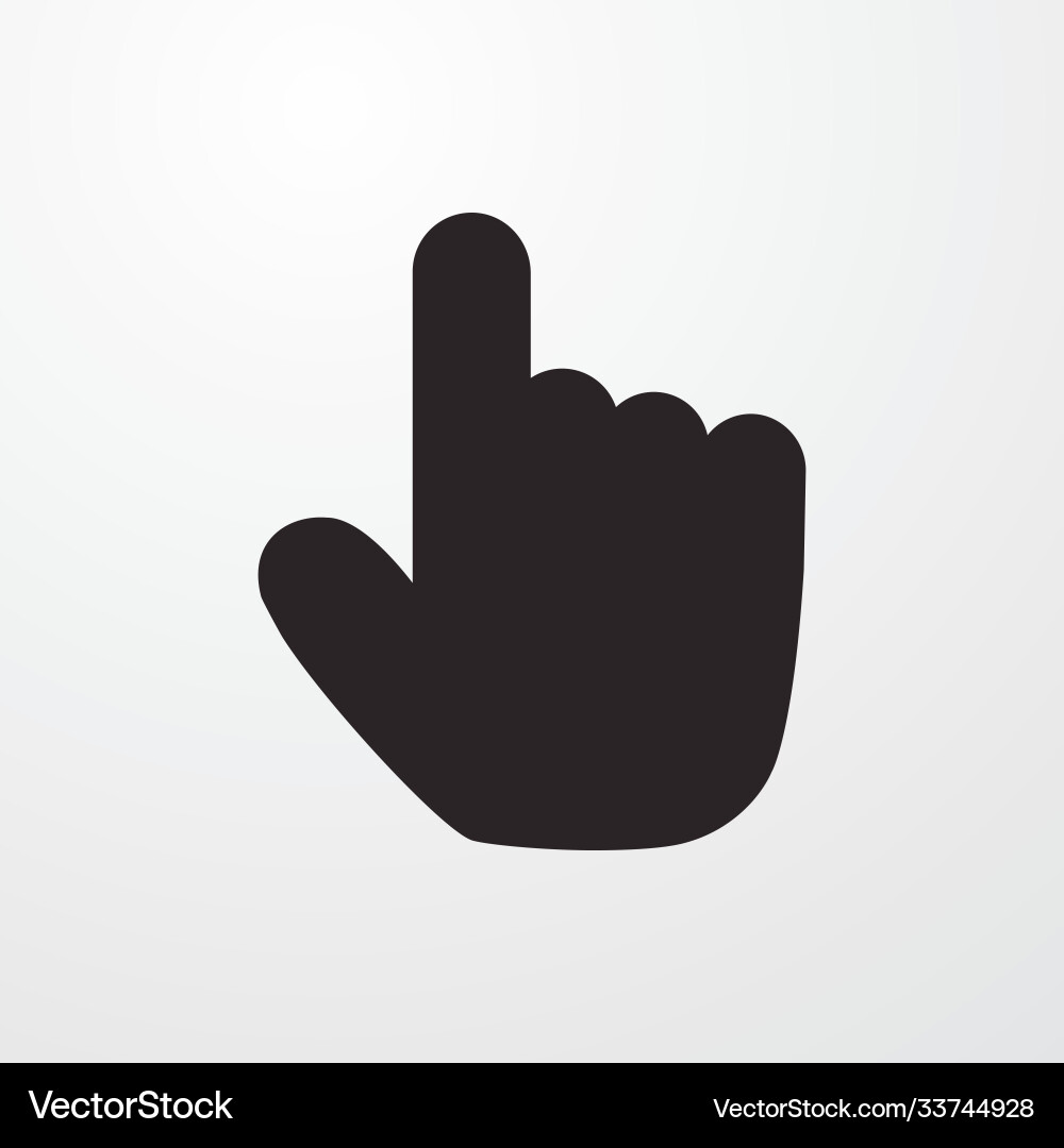 Hand cursor pointer sign icon flat desig Vector Image
