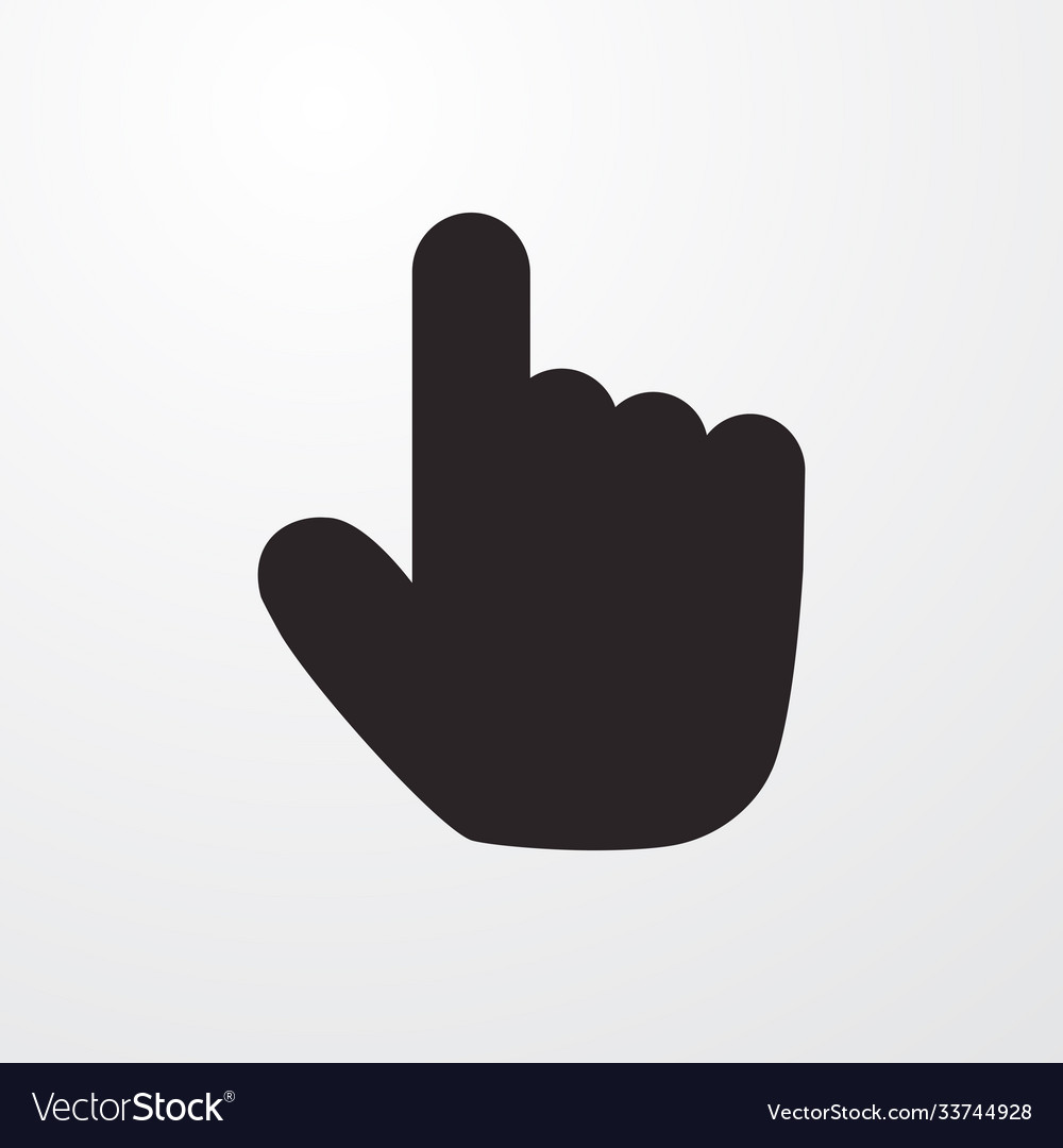 Hand cursor pointer sign icon flat design