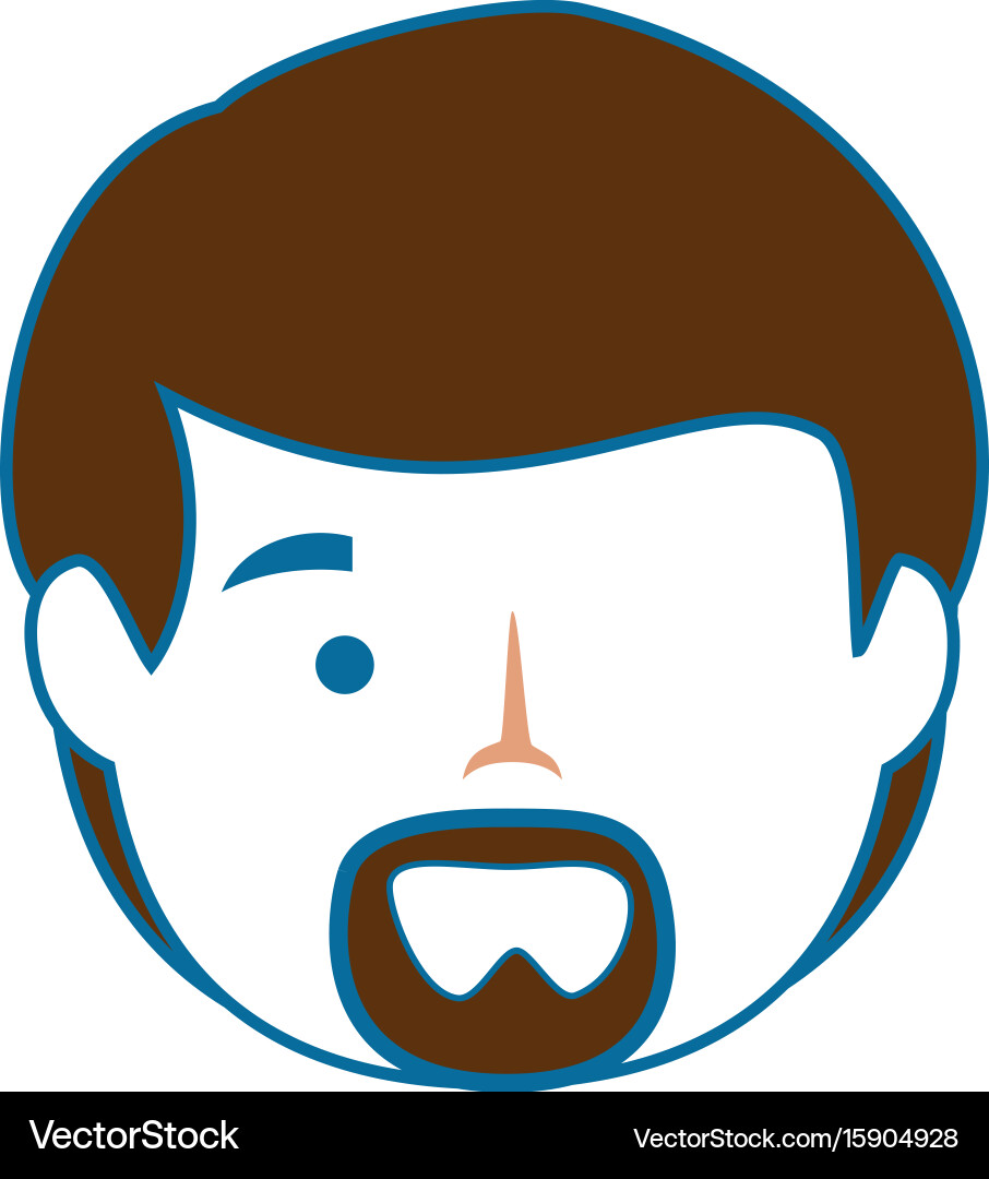 Isolated cute man face Royalty Free Vector Image