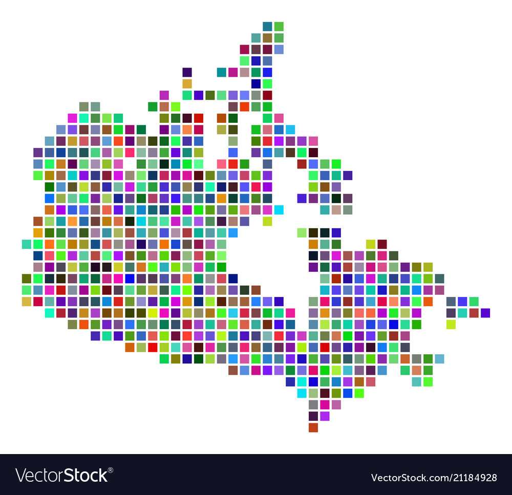 Multicolored dot canada map