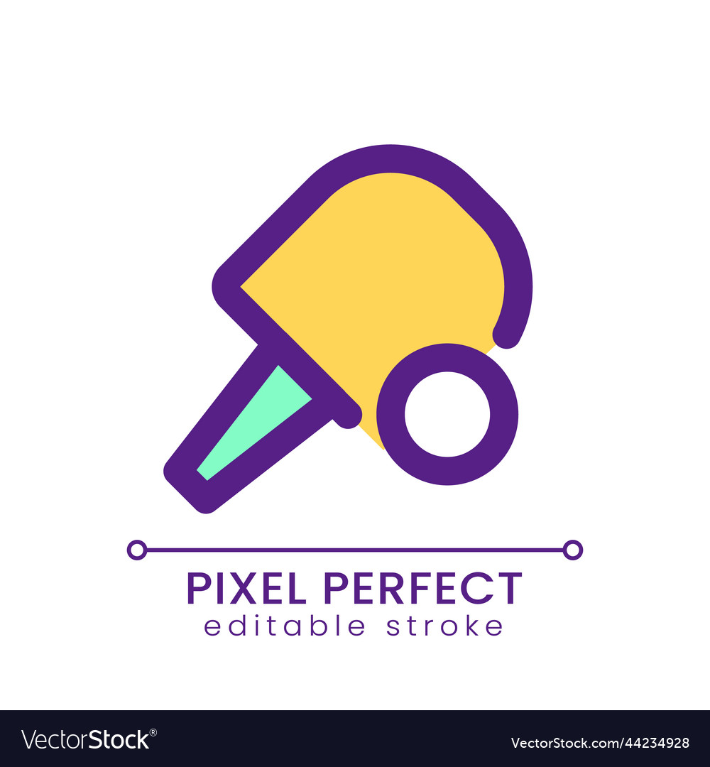 Ping pong pixel perfect rgb color ui icon vector image Ping pong pixel perfect rgb color ui icon