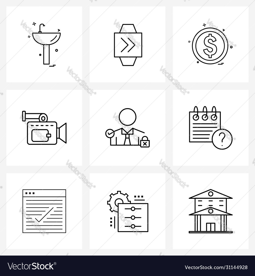 Set 9 ui icons and symbols for avatar slide
