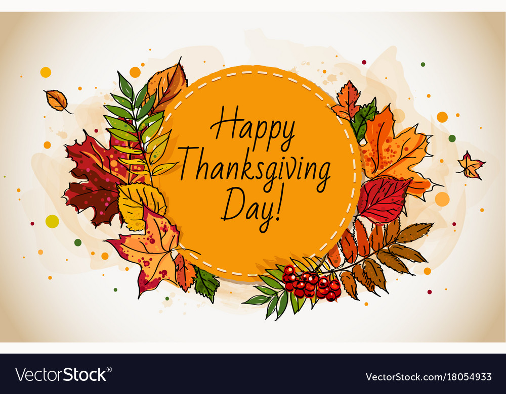 Happy thanksgiving day card Royalty Free Vector Image