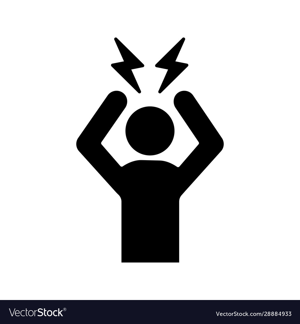 Headache glyph icon Royalty Free Vector Image - VectorStock