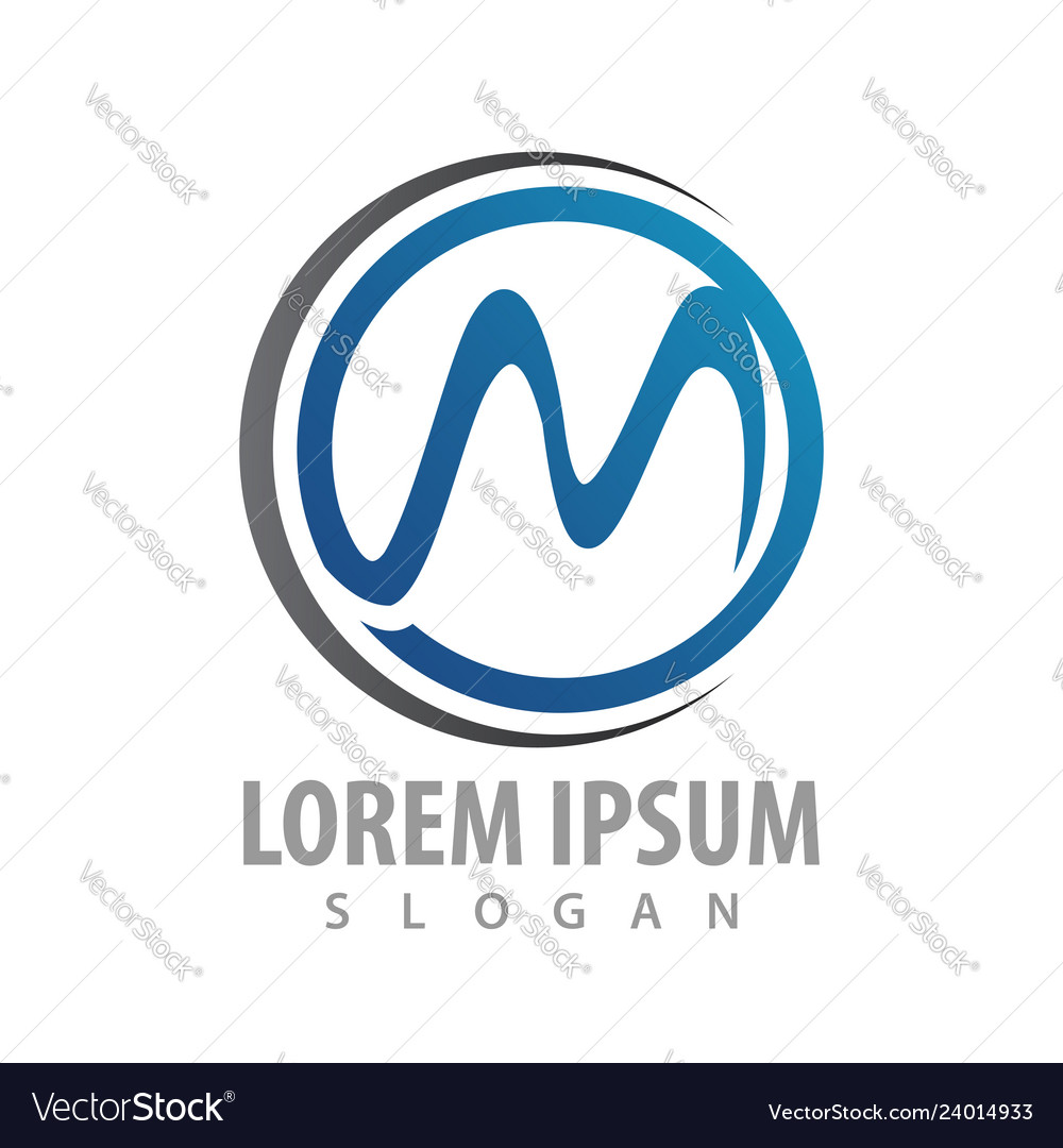 Logo concept design circle letter m symbol Vector Image