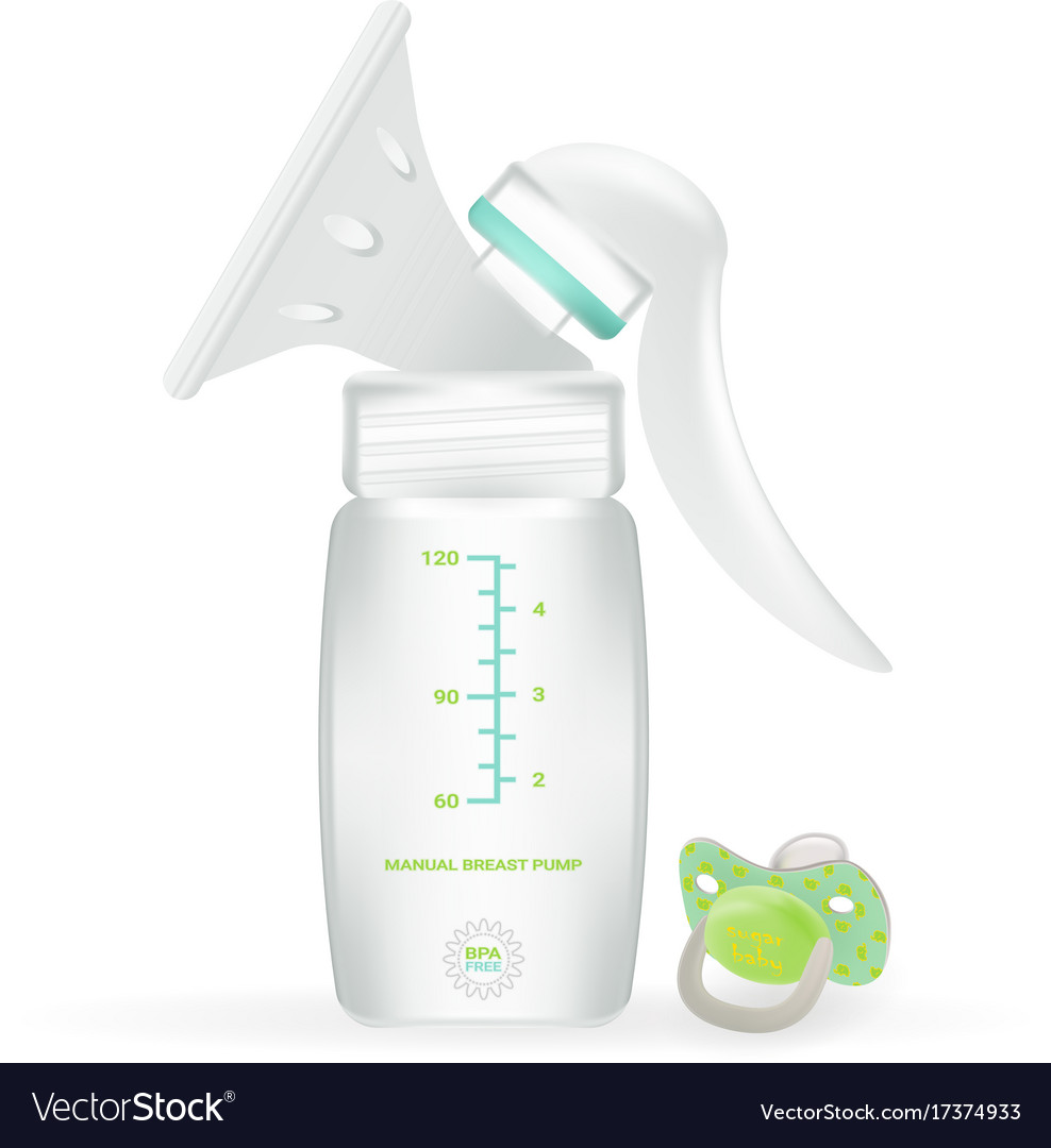 Manual breast pump and the nipple isolated