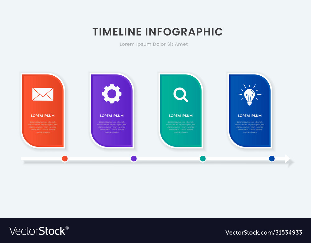 Moderne Timeline-Geschäft Infografiken Prozess