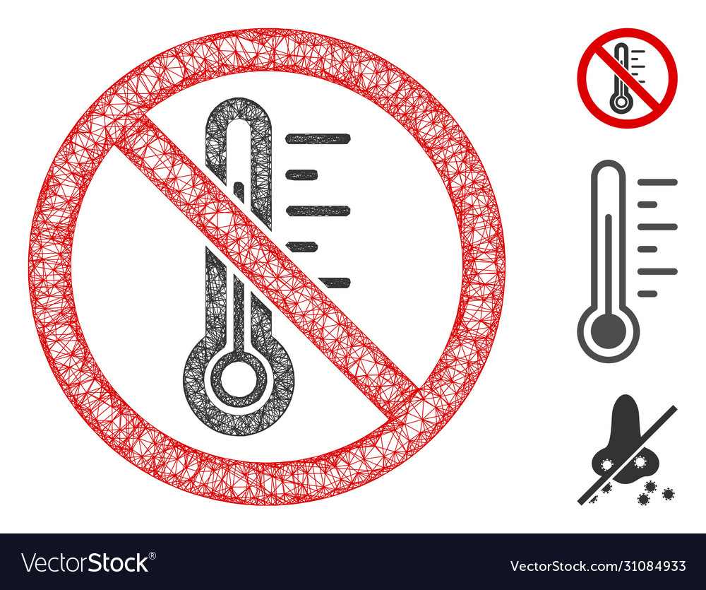 No temperature polygonal web mesh vector image No temperature polygonal web mesh
