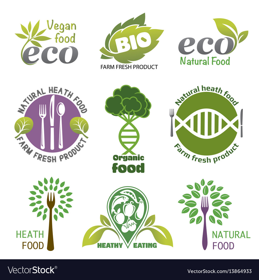 Fresh organic logo Royalty Free Vector Image - VectorStock