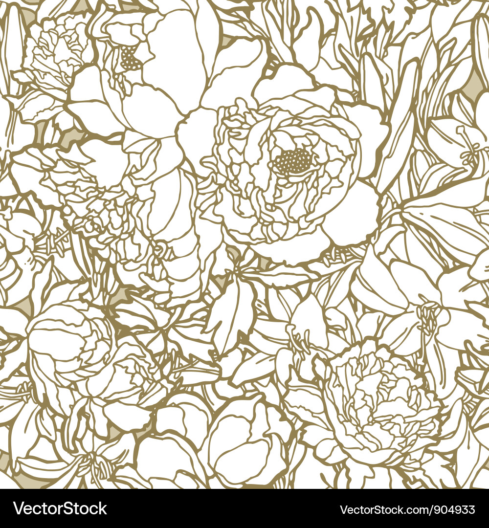 Seamless pattern with flowers Royalty Free Vector Image
