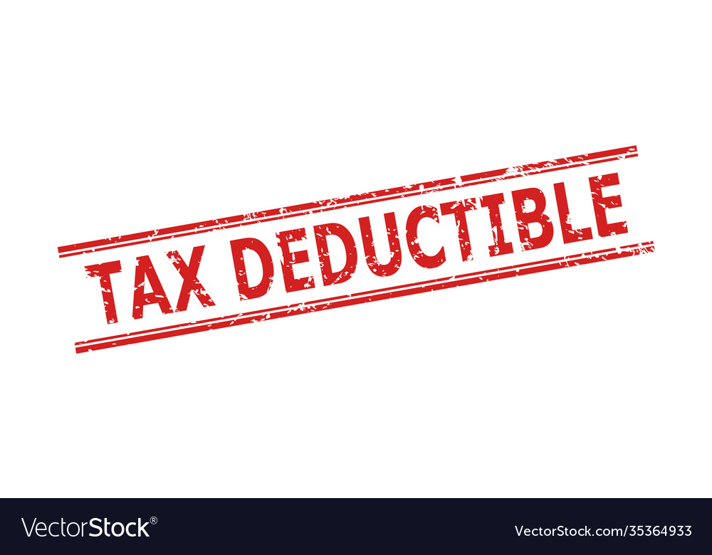 Tax deductible seal with rubber surface and double vector image Tax deductible seal with rubber surface and double