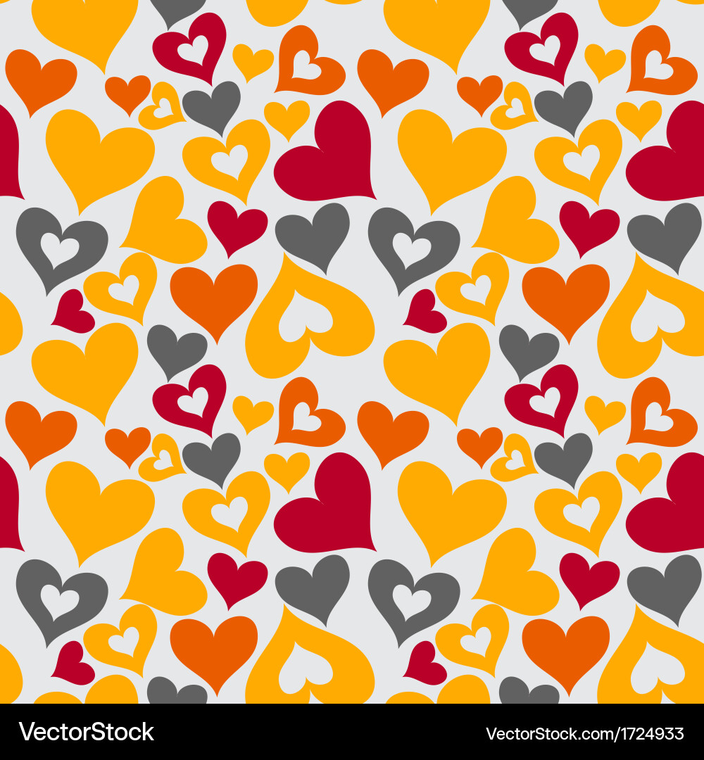 Valentine seamless hearts pattern Royalty Free Vector Image
