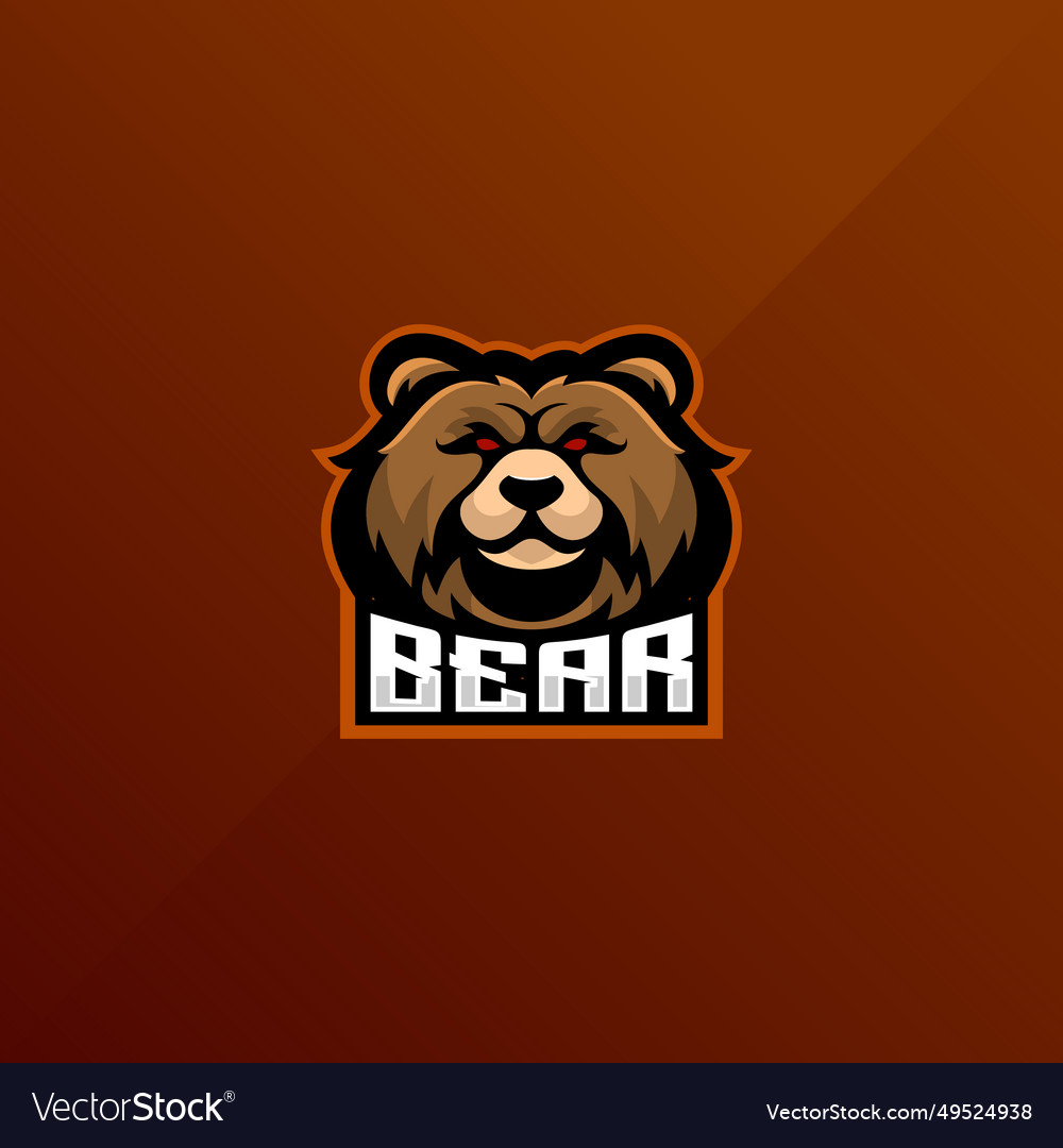 Bear head logo gaming esport design