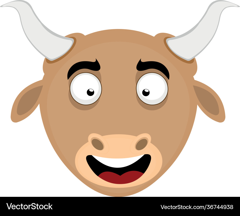 Bull head Royalty Free Vector Image - VectorStock