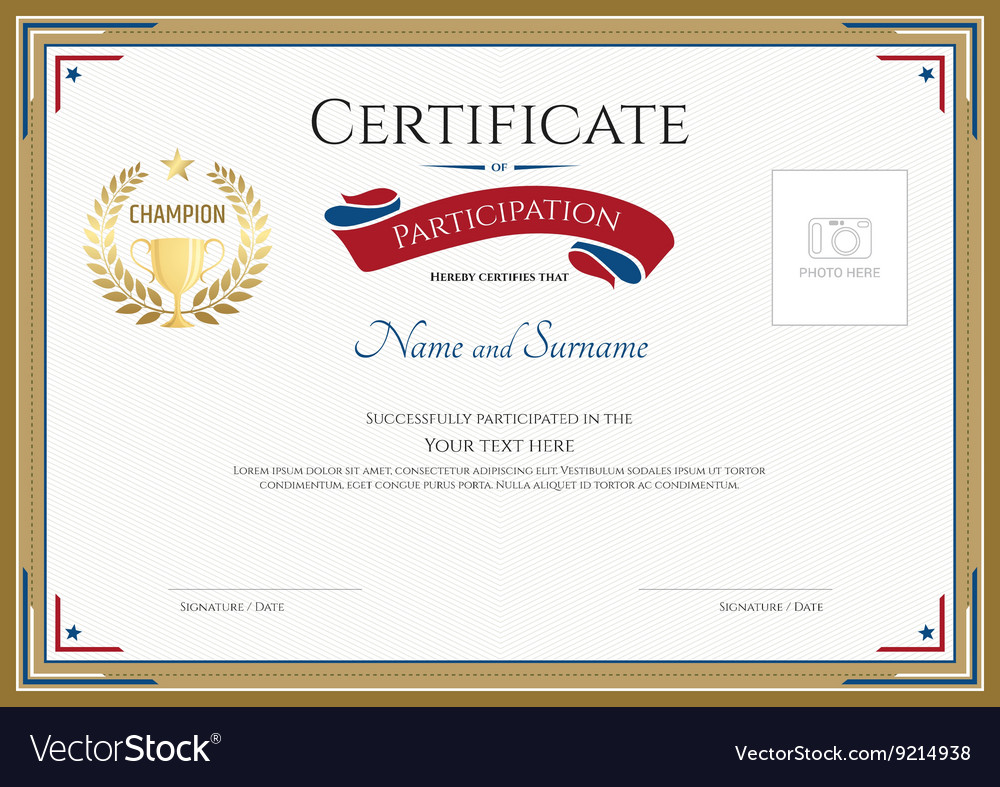 Certificate of participation template