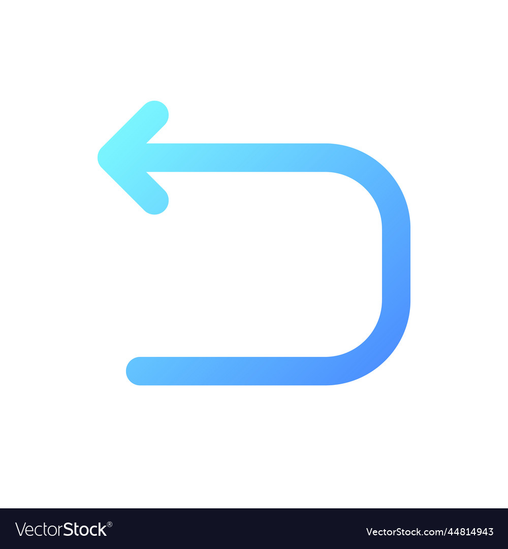 Backward arrow pixel perfect gradient linear ui