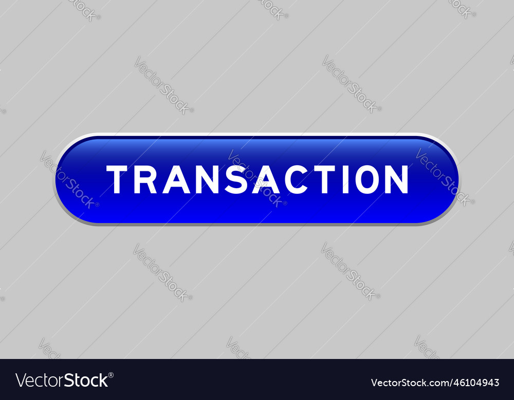 Blue color capsule shape button with word vector image Blue color capsule shape button with word