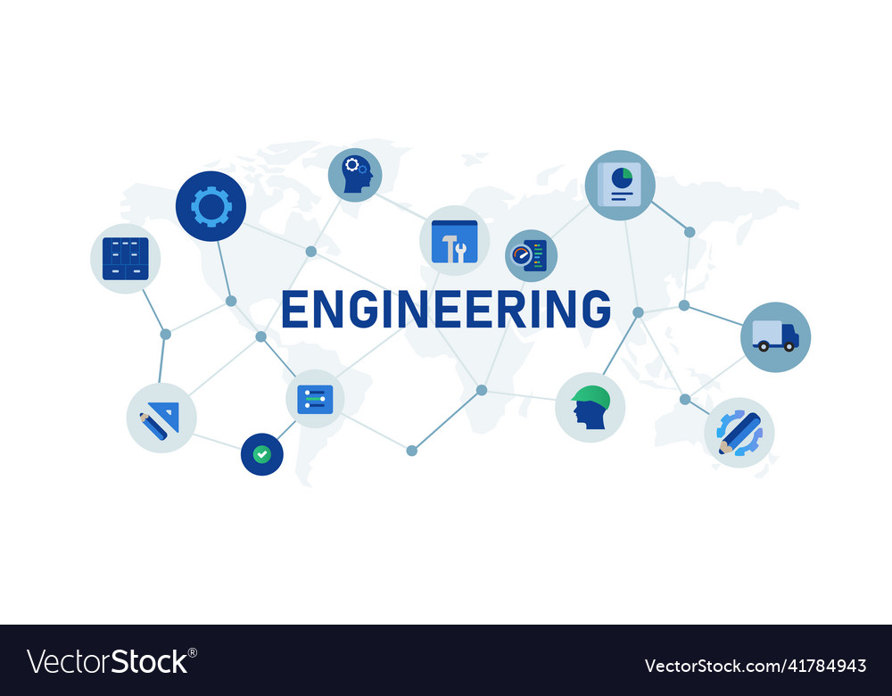Engineering concept web header icon Royalty Free Vector